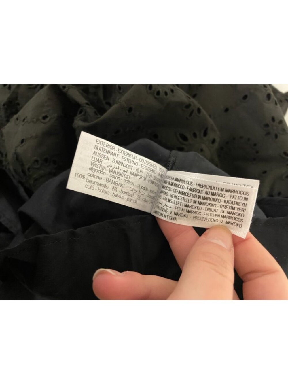 Zara ZW Womens Embroidered Shirt Dress XS Black eyelet belted 8223/087 NWT - Picture 11 of 15